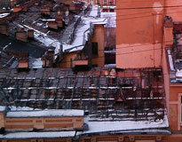 вид на старые крыши Санкт-Петербурга